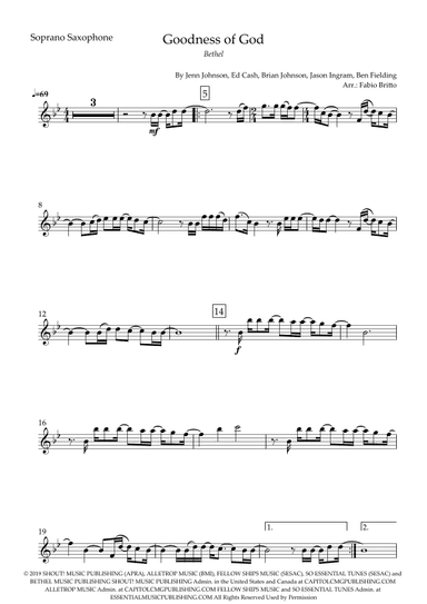 Goodness Of God (arr. Fabio Britto)
