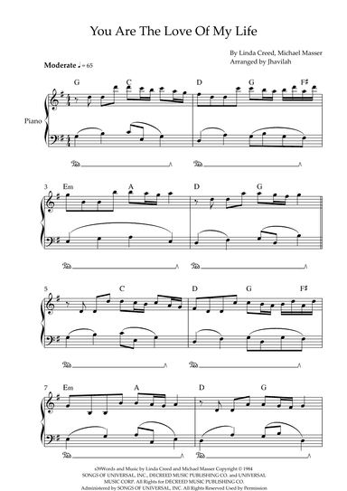You Are The Love Of My Life (the One Love Of My Life) (arr. Jhavilah)