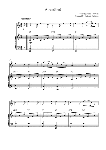 Abendlied (arr. Kaiserin Rebecca)