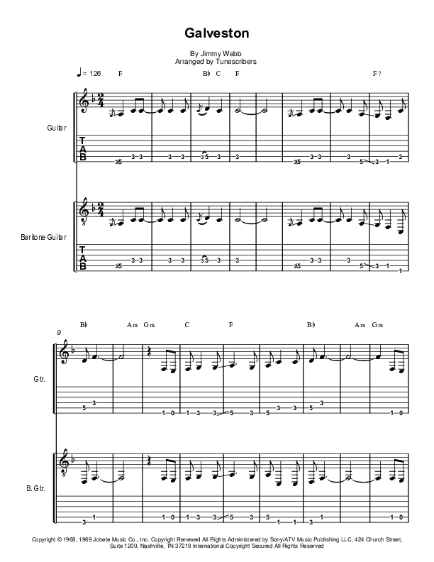 Galveston (arr. Tunescribers)