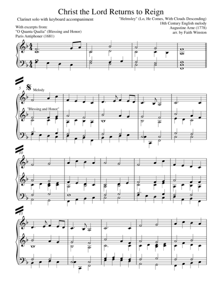 Christ the Lord Returns to Reign (arr. Faith Winston)