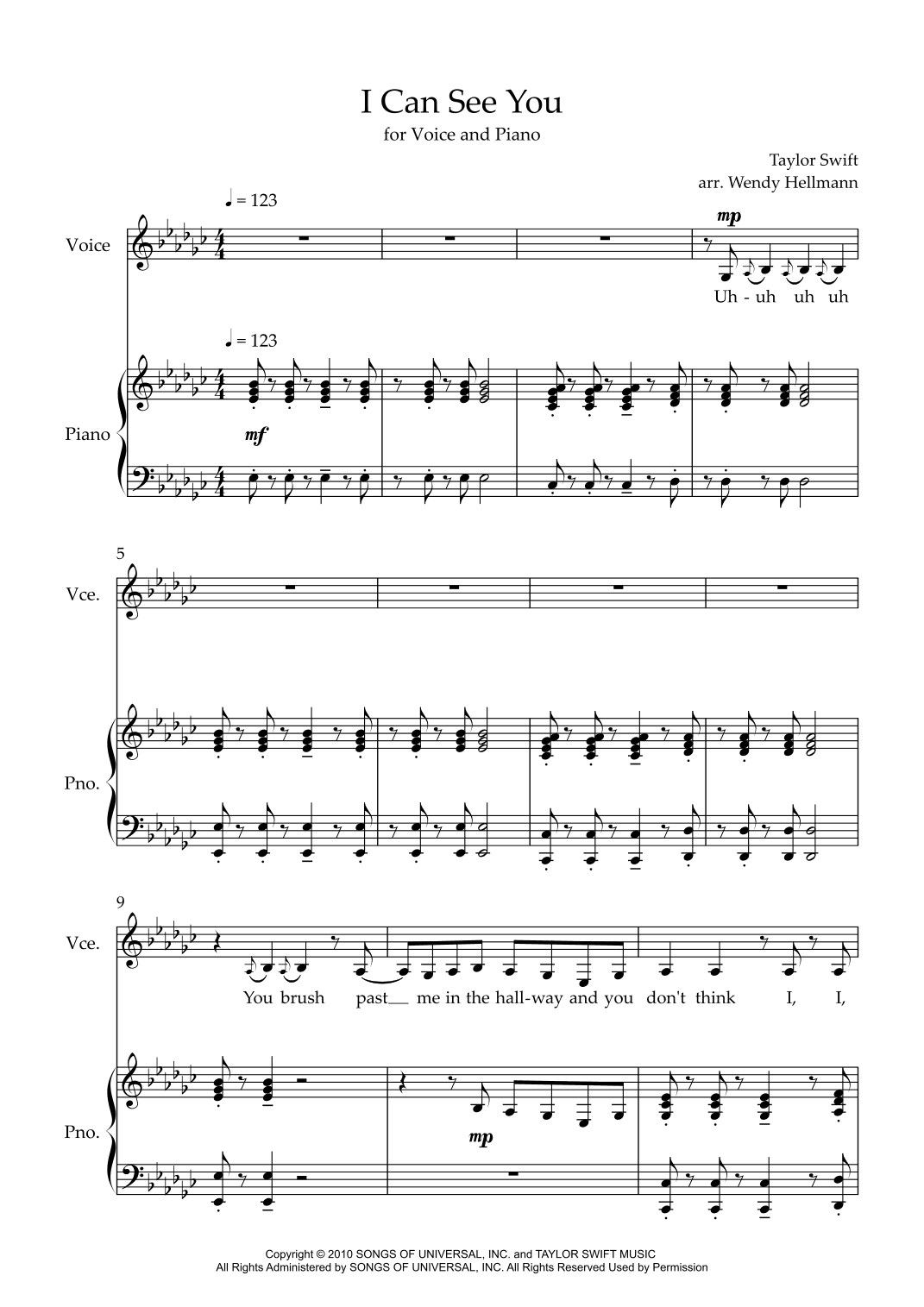 I Can See You (arr. Wendy Hellmann)