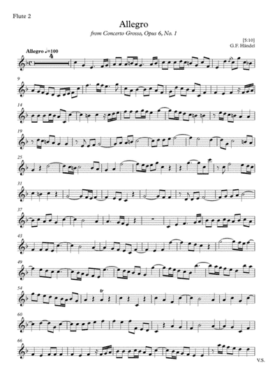 Allegro from Concerto Grosso, Opus 6, No 1 - G.F. Händel (arr. Jos Peulers)