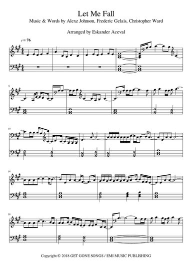 Let Me Fall (arr. Eskander Aceval)