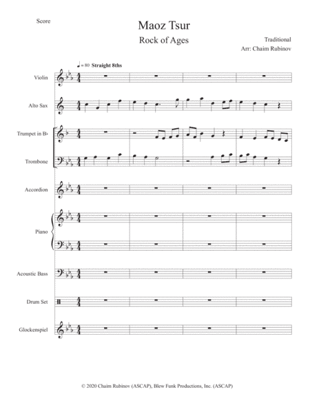 Maoz Tsur (Rock of Ages) (arr. Chaim Rubinov)