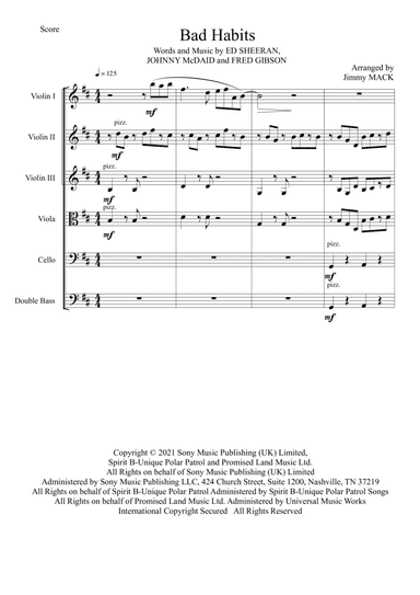 Bad Habits (arr. Jimmy Mack)