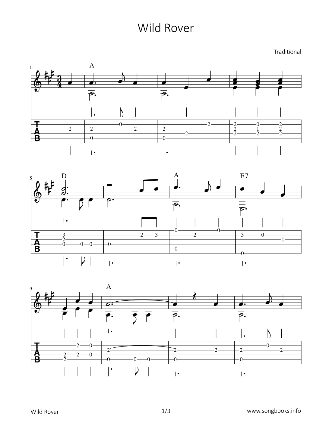 Wild Rover (arr. Bettina Schipp)