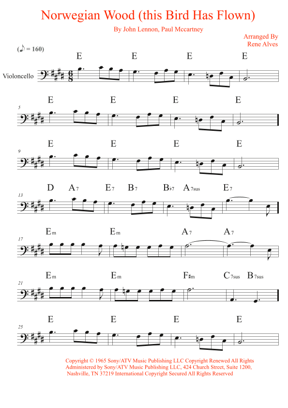 Norwegian Wood (this Bird Has Flown) (arr. Rene Alves)