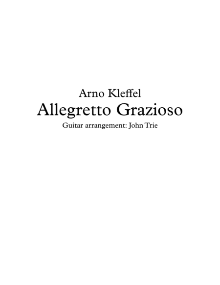 Allegretto Grazioso (arr. John Trie)