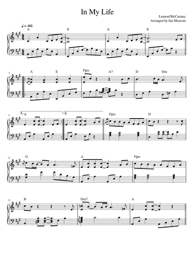 In My Life (arr. Ian Meacom)