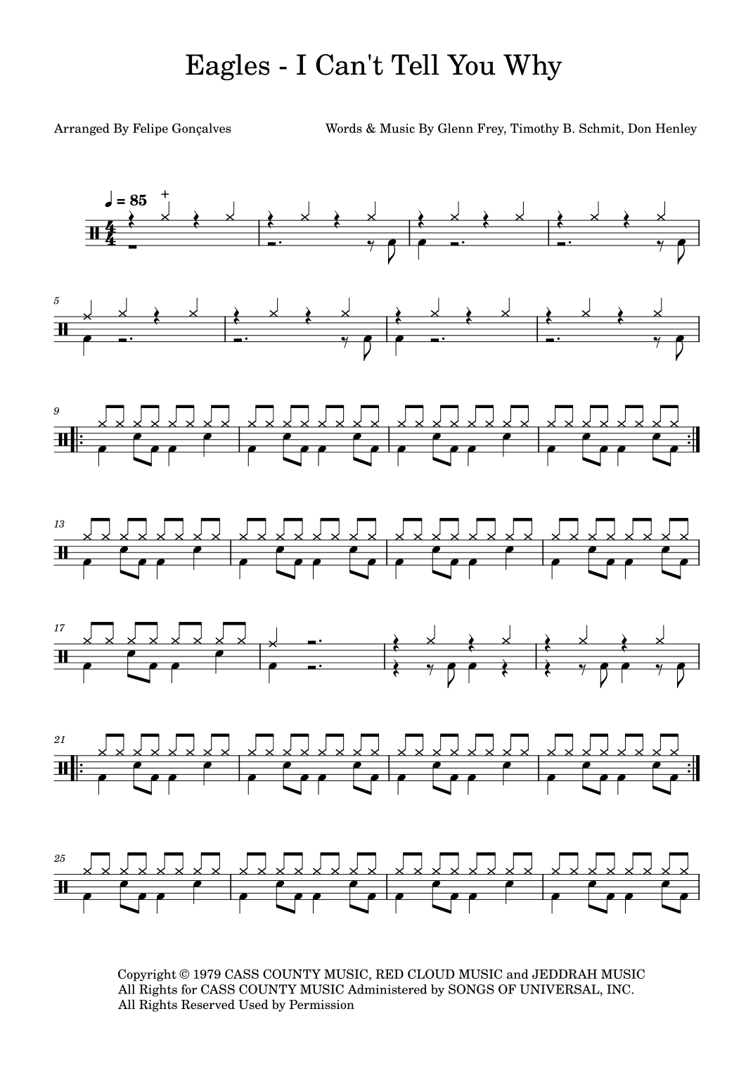 I Can't Tell You Why (arr. Felipe Gonçalves)