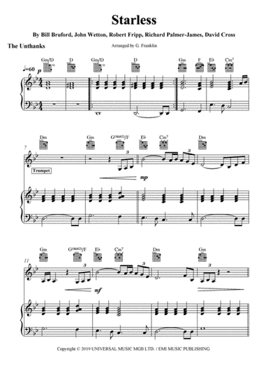 Starless (arr. G. Franklin)
