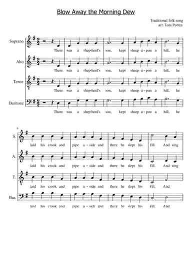 Blow Away the Morning Dew (arr. Tom Potten)