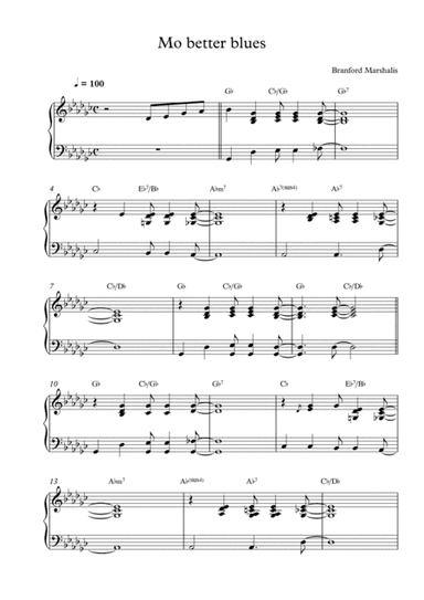 Mo Better Blues (arr. Pineapplechord)