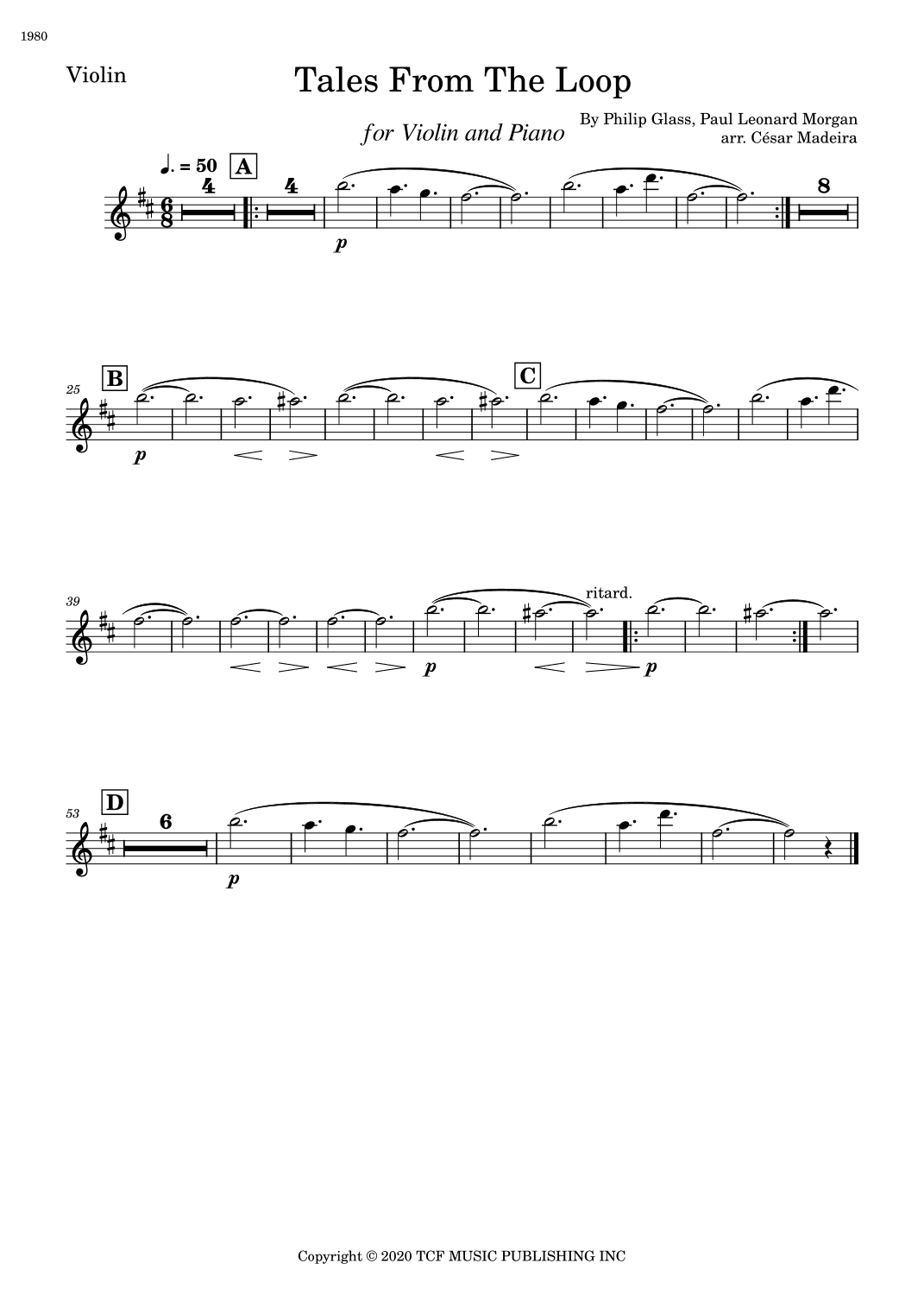 Tales From The Loop (arr. César Madeira)