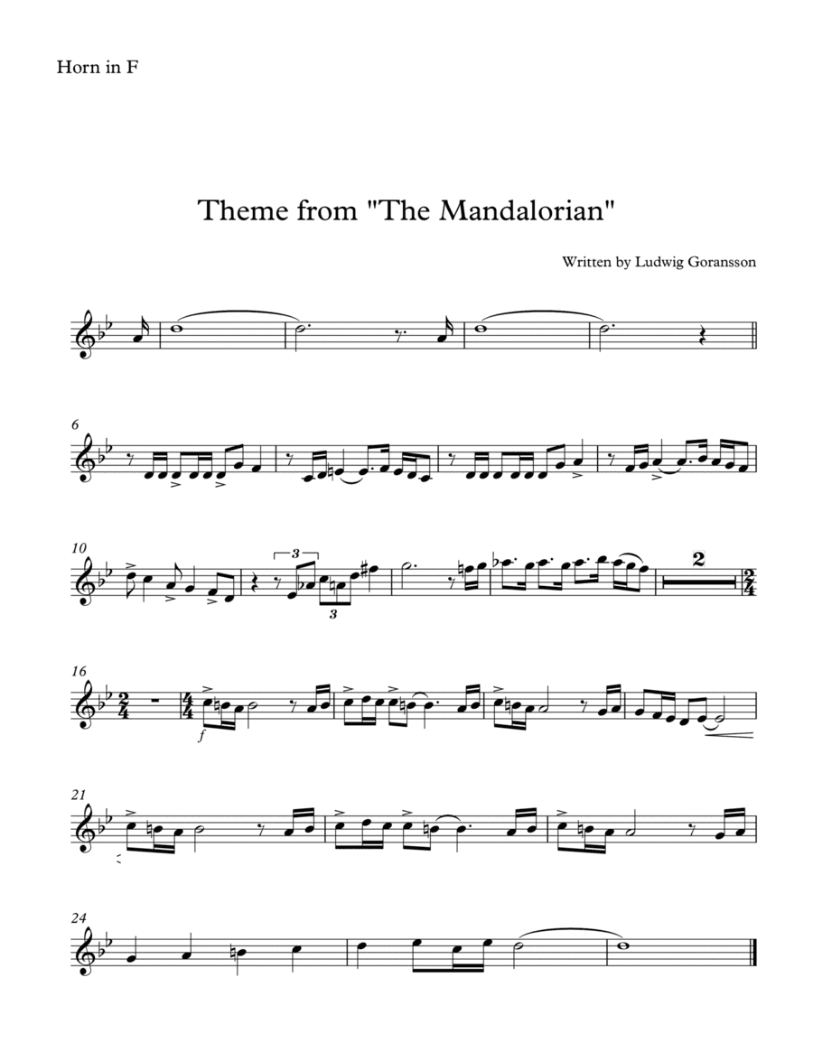 The Mandalorian (arr. SongBird Music)