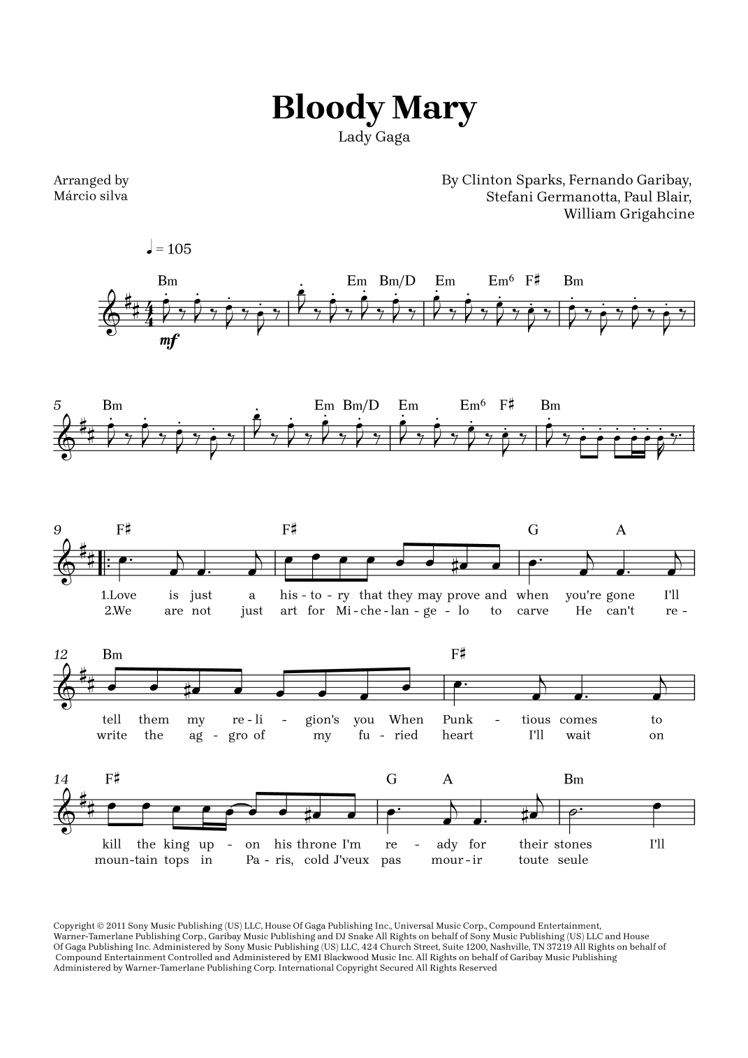 Bloody Mary (arr. Márcio Silva)