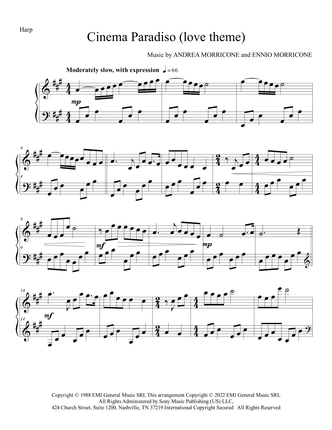 Cinema Paradiso (arr. Kim Kirkman)