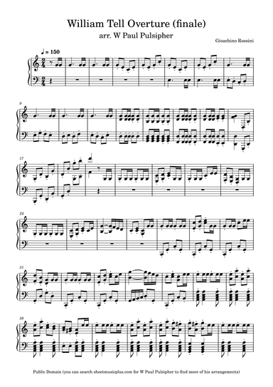 William Tell Overture (finale) - in C (arr. W Paul Pulsipher)