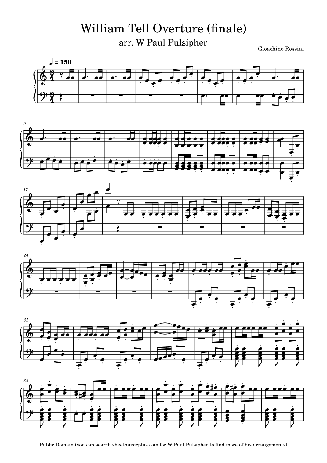 William Tell Overture (finale) - in C (arr. W Paul Pulsipher)