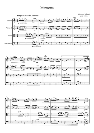 Minuetto (arr. V.H.)