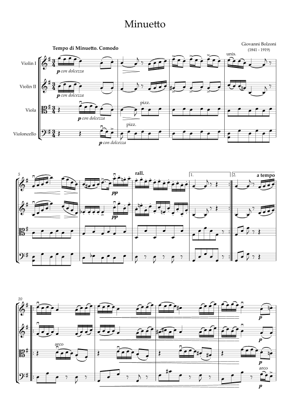 Minuetto (arr. V.H.)