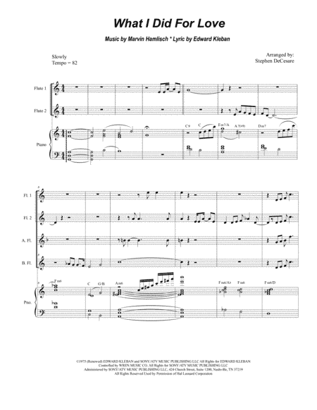 What I Did For Love (arr. Stephen DeCesare)