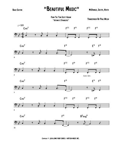 Beautiful Music (arr. P Welsh)