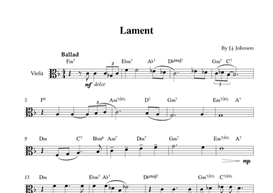 Lament (arr. Karen Gueiros)