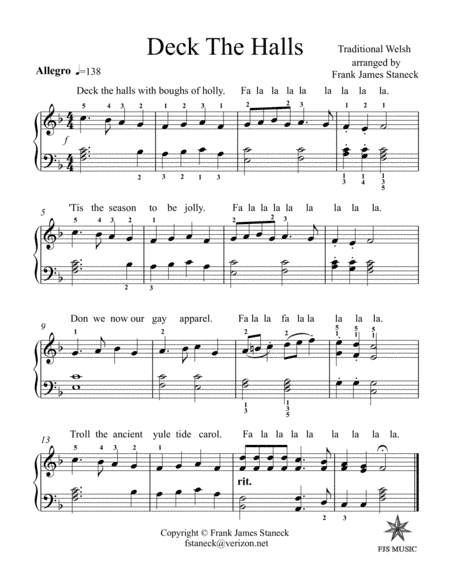 Deck The Halls (arr. Frank James Staneck)