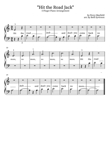 Hit The Road Jack (arr. Beth Syverson)