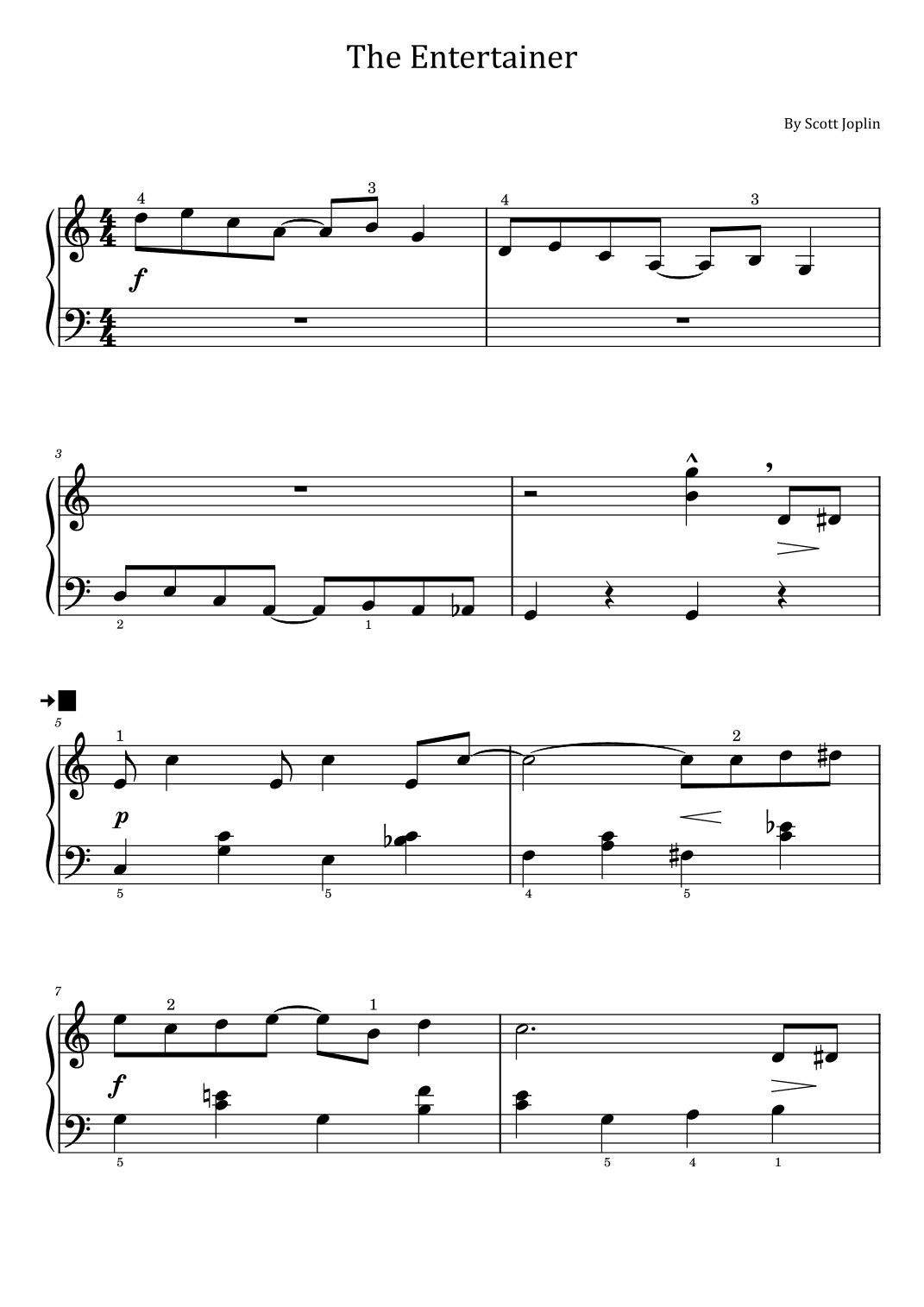 The Entertainer (arr. poon)