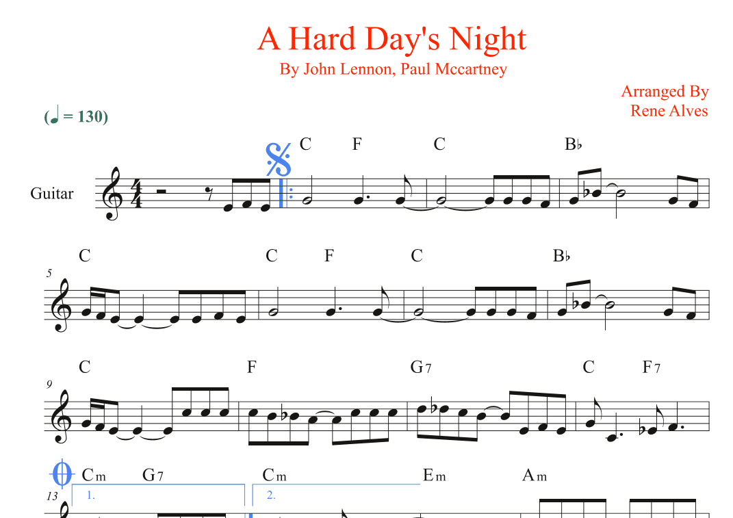 A Hard Day's Night (arr. Rene Alves)