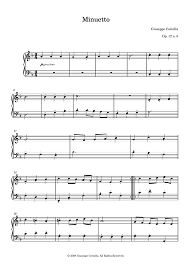 Minuetto Op. 12 No. 6