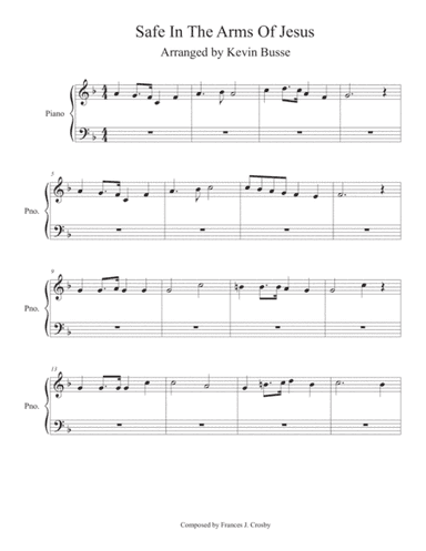 Safe In The Arms Of Jesus - Piano (arr. Kevin Busse)