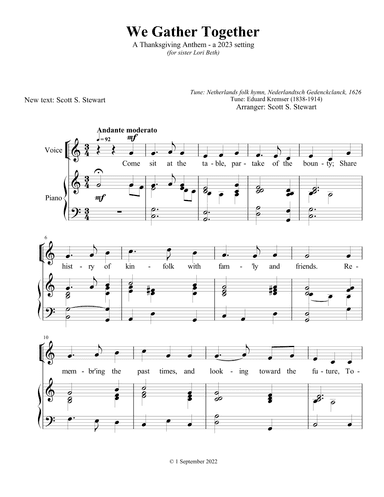 We Gather Together - A Thanksgiving Anthem (arr. Scott S. Stewart)