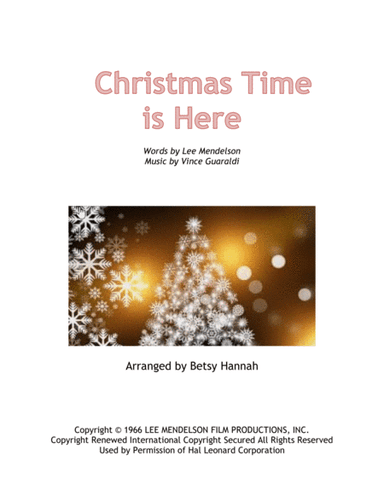 Christmas Time Is Here (arr. Betsy Hannah)