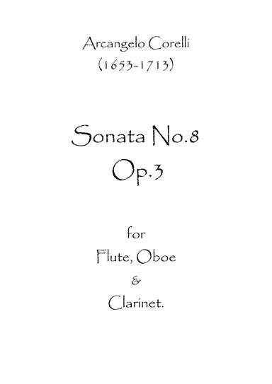 Sonata No.8 Op.3 (arr. Spence Bundy)