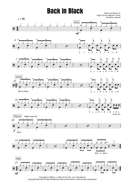 Back In Black (arr. Ben Garraway)