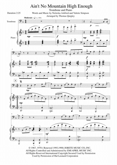 Ain't No Mountain High Enough (arr. Thomas Quigley)
