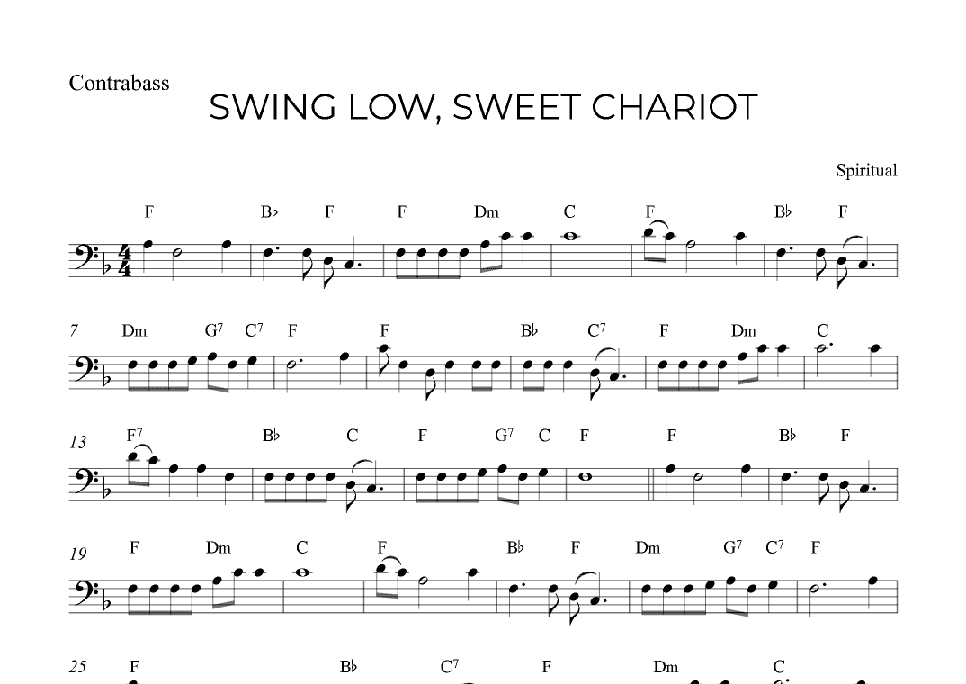 SWING LOW, SWEET CHARIOT (arr. Alex Nunes Rodrigues)