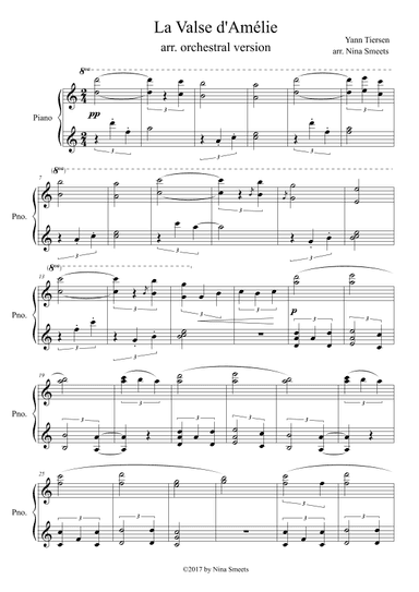La Valse D'amelie (arr. Nina Smeets)