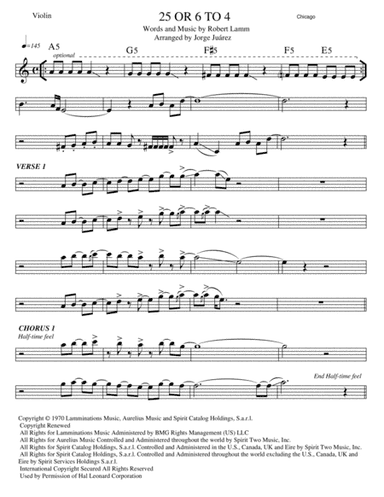 25 Or 6 To 4 (arr. Jorge Juárez)