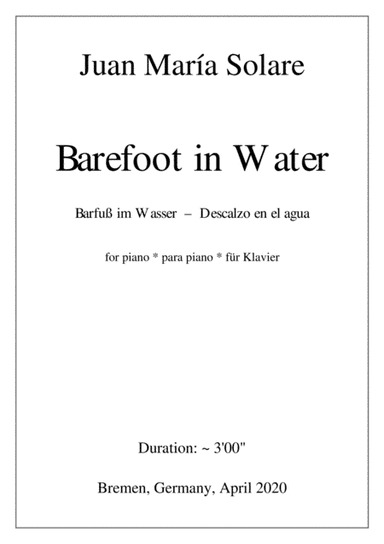 Barefoot in Water [piano solo]