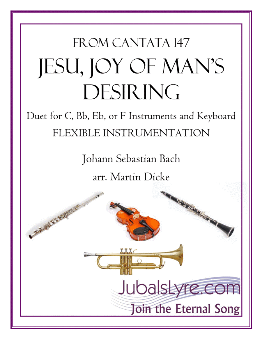 Jesu, Joy of Man's Desiring (Duet for C, Bb, Eb, or F Instruments and Keyboard) (arr. Martin Dicke)