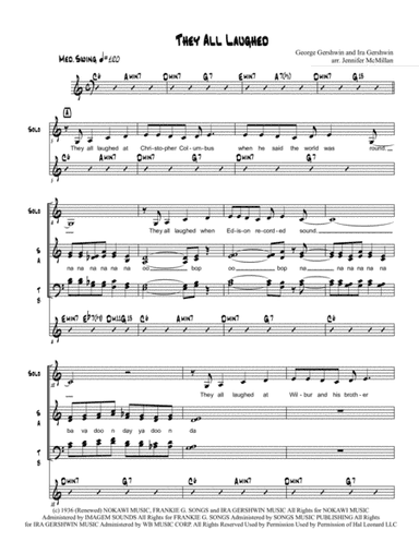 They All Laughed  from SHALL WE DANCE (arr. Jennifer McMillan)