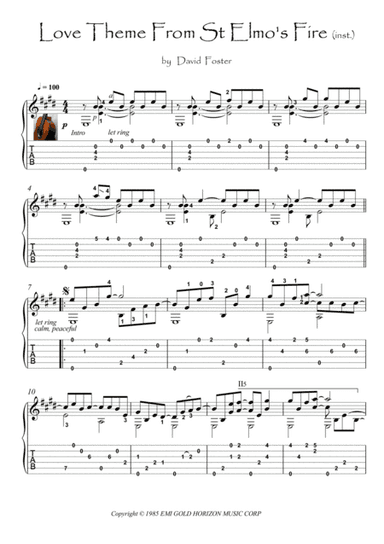 Love Theme From "st. Elmo's Fire" (arr. PianoSheetNow)