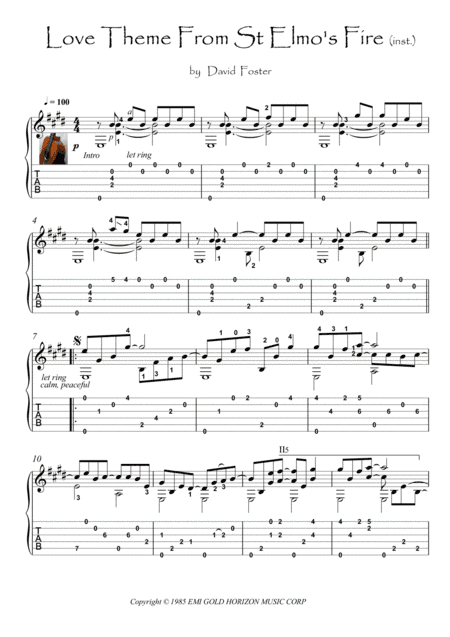 Love Theme From "st. Elmo's Fire" (arr. PianoSheetNow)