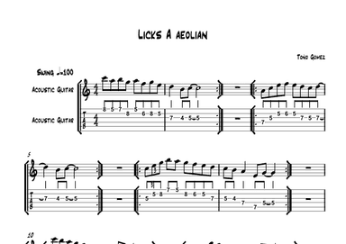 Licks A aeolian