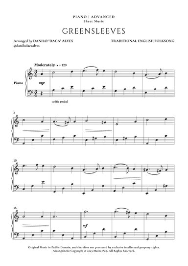 Greensleeves (arr. Danilo "Daca" Alves)